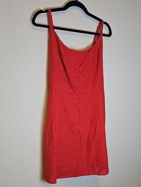Old Navy 2XL Coral Red Eyelet Sundress Strappy Tank